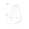 Suspension Globo AUSTON Bois clair, Noir, 4 lumières