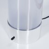 Lampe de table Hatara LED Chrome, 1 lumière, Télécommandes, Changeur de couleurs