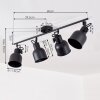 Plafonnier Juliboy Noir, 4 lumières