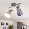 Plafonnier Susu Gris, 2 lumières