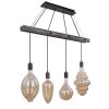 Suspension Globo CANESO Noir, 4 lumières