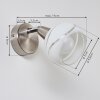 Applique murale Warga LED Nickel mat, 1 lumière