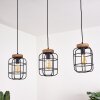 Suspension Husvik Noir, 3 lumières
