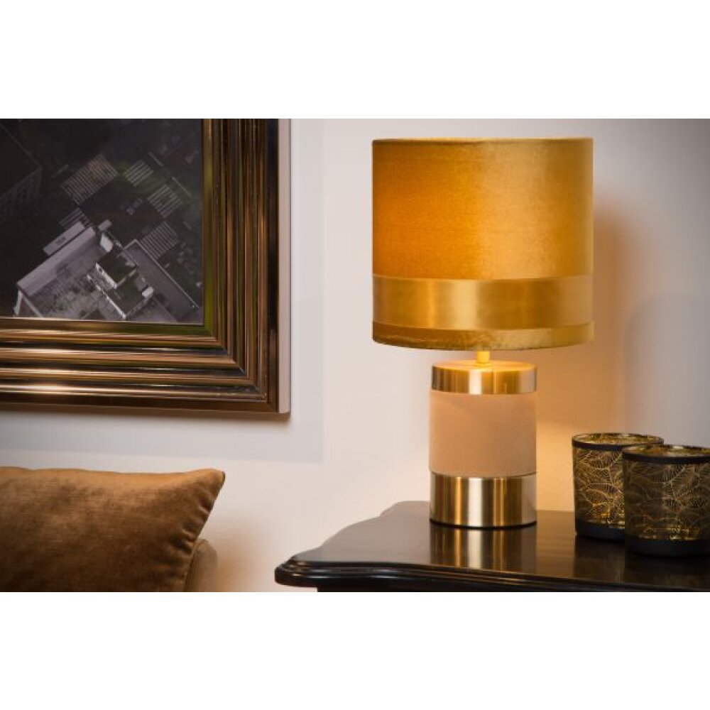 Lampe de table Lucide FRIZZLE Laiton, Ocre, 1 lumière main product photo