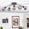 Plafonnier Warga LED Bronze, 5 lumières