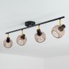 Plafonnier Pipisu Or, Laiton, Noir, 4 lumières