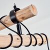 Suspension Gondo Bois clair, Noir, 6 lumières