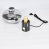 Lampe de table Maoro Gris, Laiton, Noir, 1 lumière