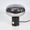 Lampe de table Maoro Gris, Laiton, Noir, 1 lumière