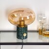 Lampe de table Maoro Vert, Laiton, 1 lumière
