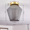 Plafonnier Gombua Laiton, 1 lumière