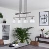 Suspension Warga LED Nickel mat, 4 lumières