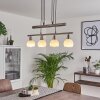 Suspension Warga LED Nickel mat, 4 lumières
