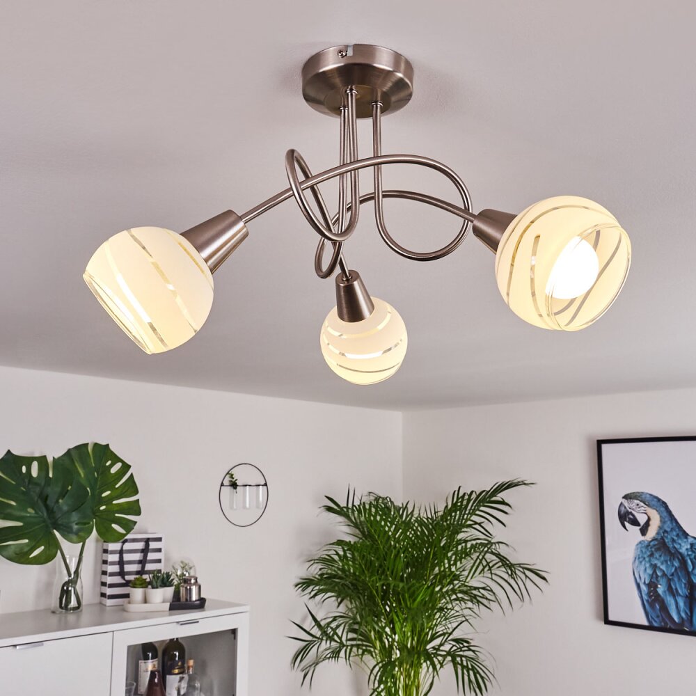 Plafonnier Warga LED Nickel mat, 3 lumières main product photo