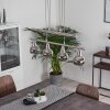 Suspension Warga LED Nickel mat, 4 lumières