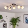 Plafonnier Warga LED Nickel mat, 5 lumières