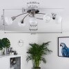 Plafonnier Warga LED Nickel mat, 5 lumières