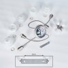 Plafonnier Warga LED Nickel mat, 5 lumières