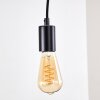 Suspension Palmetto Bois clair, Noir, 4 lumières