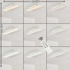 Plafonnier Salmi LED Blanc, 1 lumière, Télécommandes