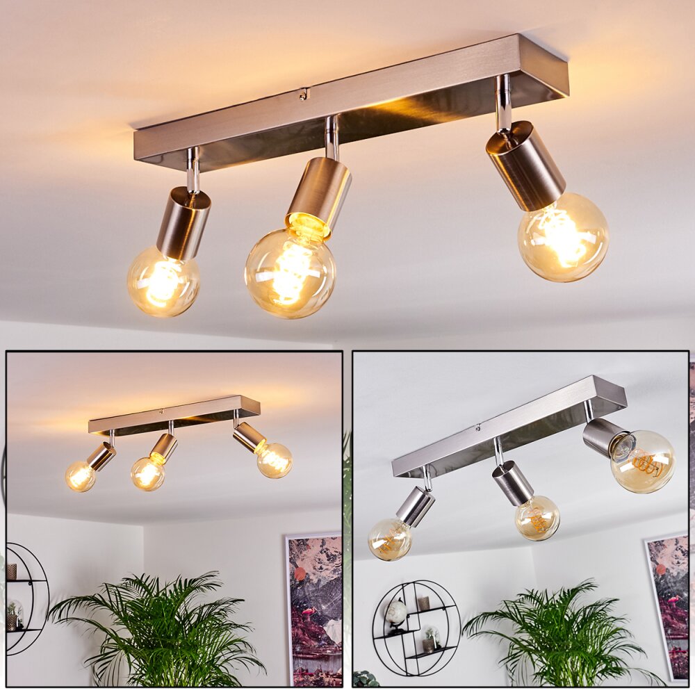 Plafonnier Tulla Nickel mat, 3 lumières main product photo