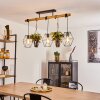 Suspension Taheramo Bois clair, Noir, 3 lumières Suspension Taheramo Bois clair, Noir, 3 lumières