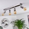 Plafonnier Tulla Nickel mat, 4 lumières