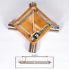 Plafonnier Zuoz Bois clair, 4 lumières