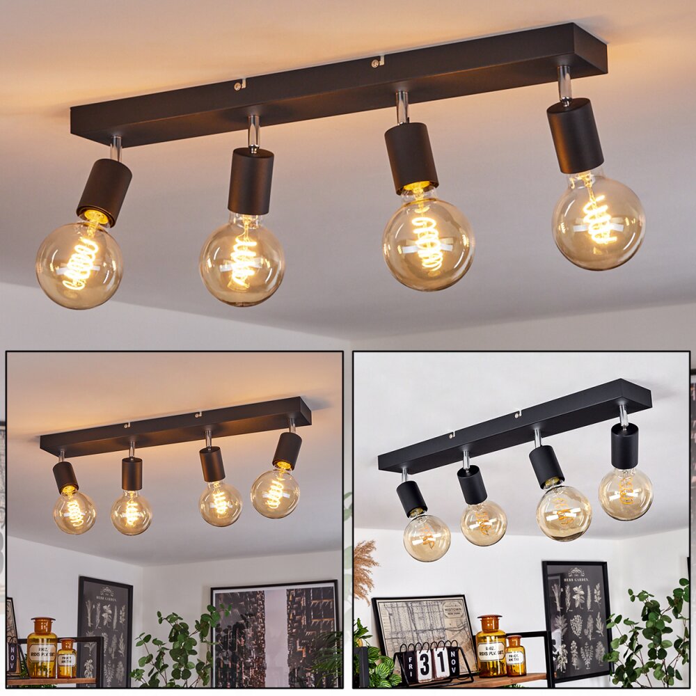 Plafonnier Tulla Noir, 4 lumières main product photo