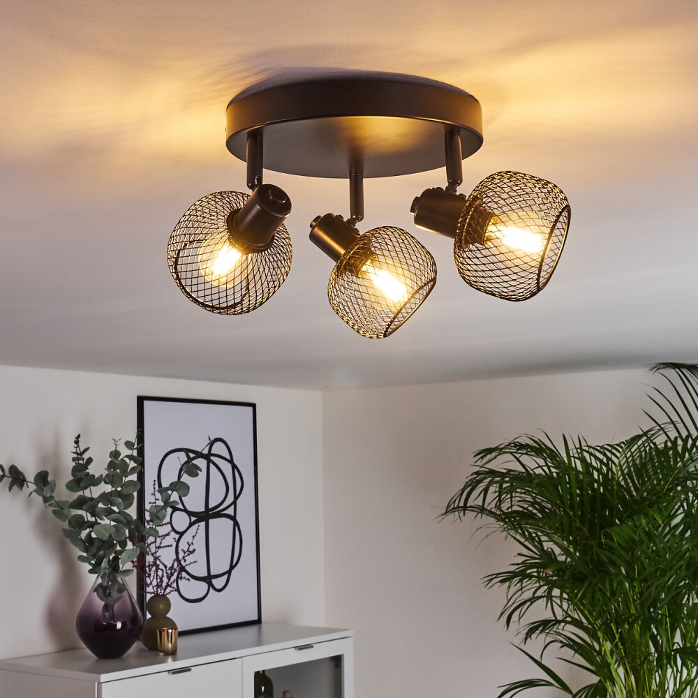 Plafonnier Pipisu Noir, 3 lumières main product photo
