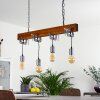 Suspension Hautahi Bois foncé, Noir, 4 lumières