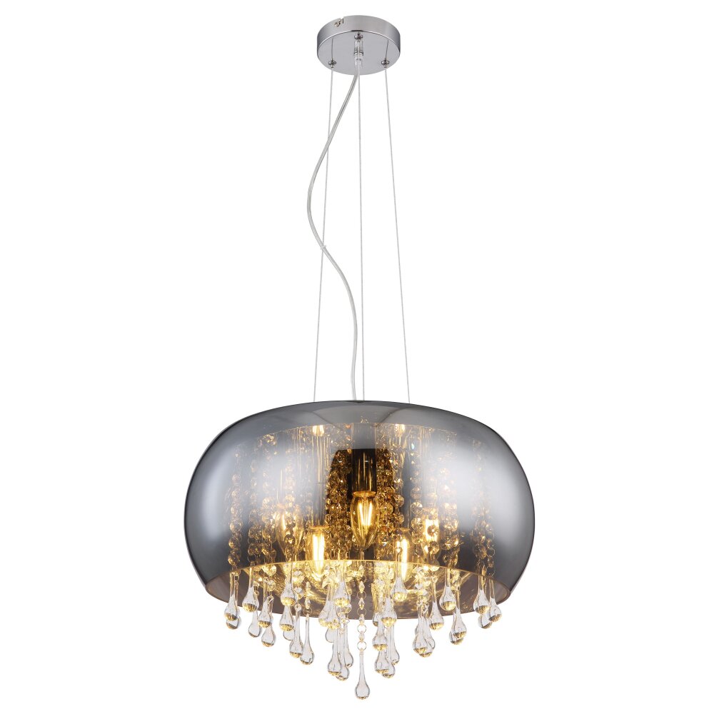 Suspension Globo KALLA Chrome, 5 lumières main product photo