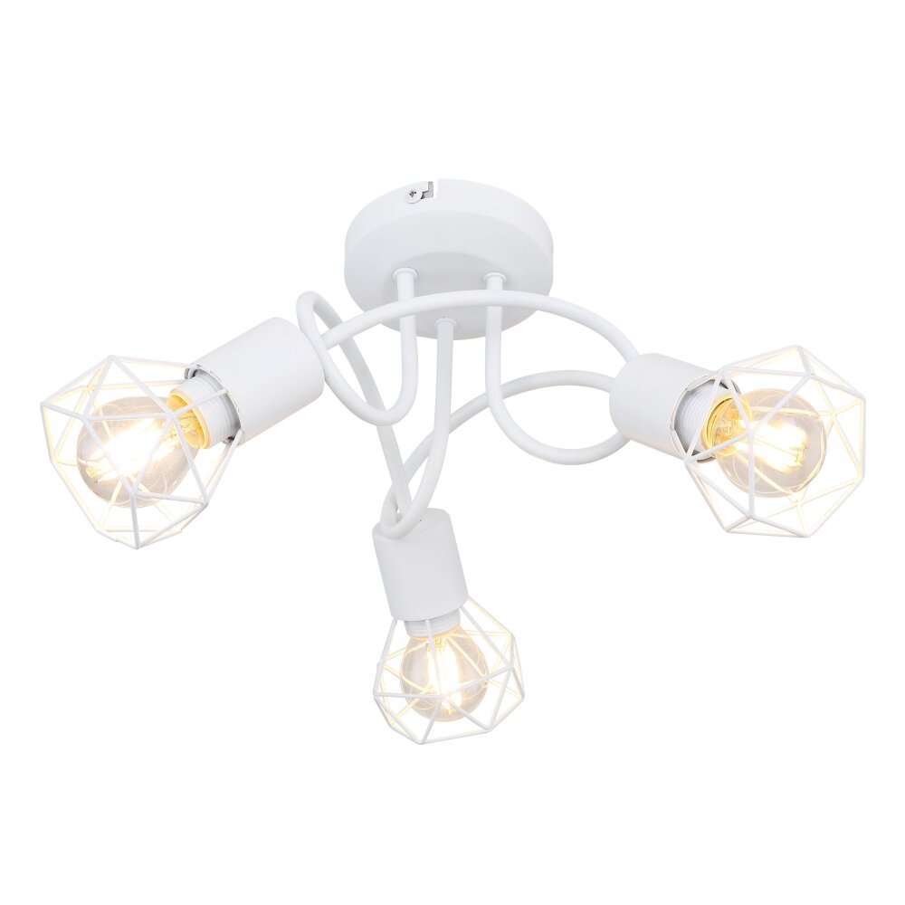 Plafonnier Globo XARA I Blanc, 3 lumières main product photo