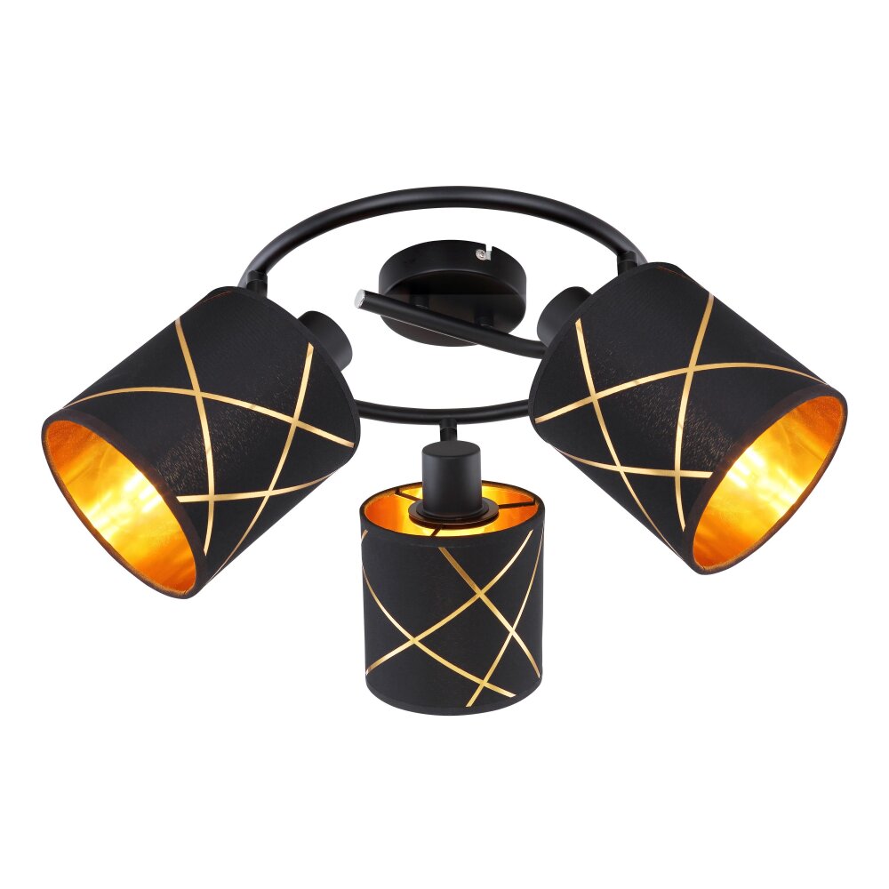 Plafonnier Globo BEMMO Noir, 3 lumières main product photo