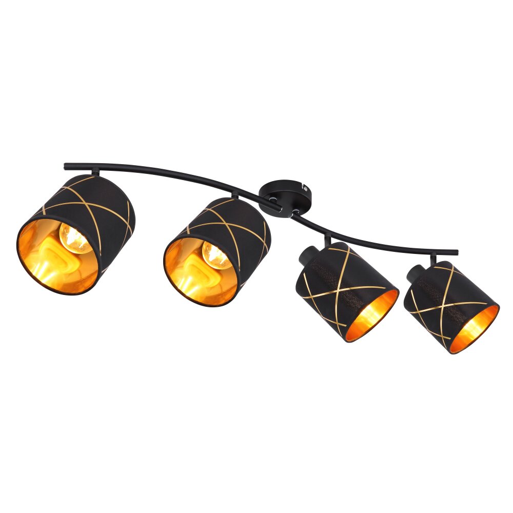 Plafonnier Globo BEMMO Noir, 4 lumières main product photo