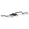 Plafonnier Globo KURIO LED Noir, 1 lumière, Télécommandes