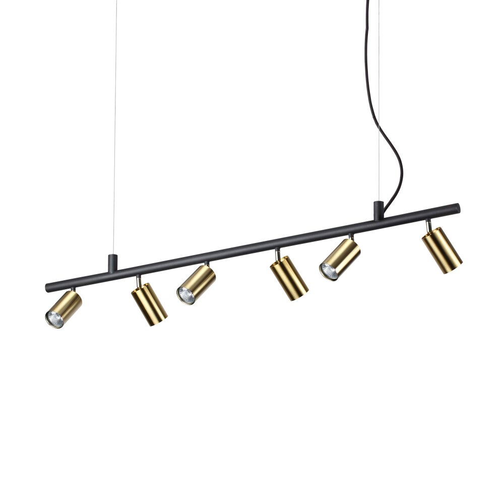 Suspension Ideallux DYNAMITE Noir, 6 lumières main product photo