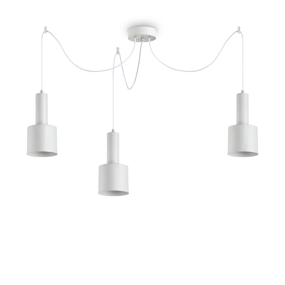 Suspension Ideallux HOLLY Blanc, 3 lumières main product photo