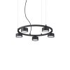 Suspension Ideallux MINOR Noir, 5 lumières Suspension Ideallux MINOR Noir, 5 lumières