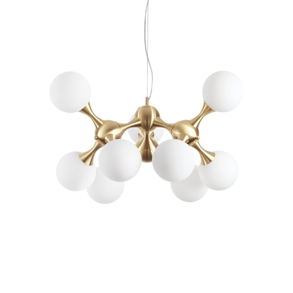 Suspension Ideallux NODI Laiton, 9 lumières main product photo