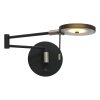 Applique murale Steinhauer Turound LED Noir, 1 lumière