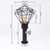Borne lumineuse Solda Noir, 1 lumière, Détecteur de mouvement