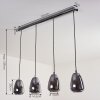 Suspension Alvares Chrome, 4 lumières