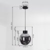 Suspension Cumuato Noir, 1 lumière