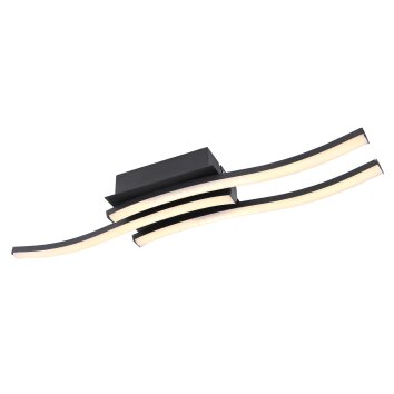 Plafonnier Globo KASIMIR LED Noir, 1 lumière
