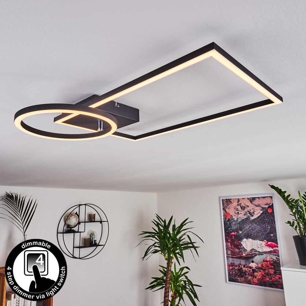 Plafonnier Moya LED Noir, 1 lumière main product photo