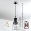 Suspension Coapilla Noir, 1 lumière