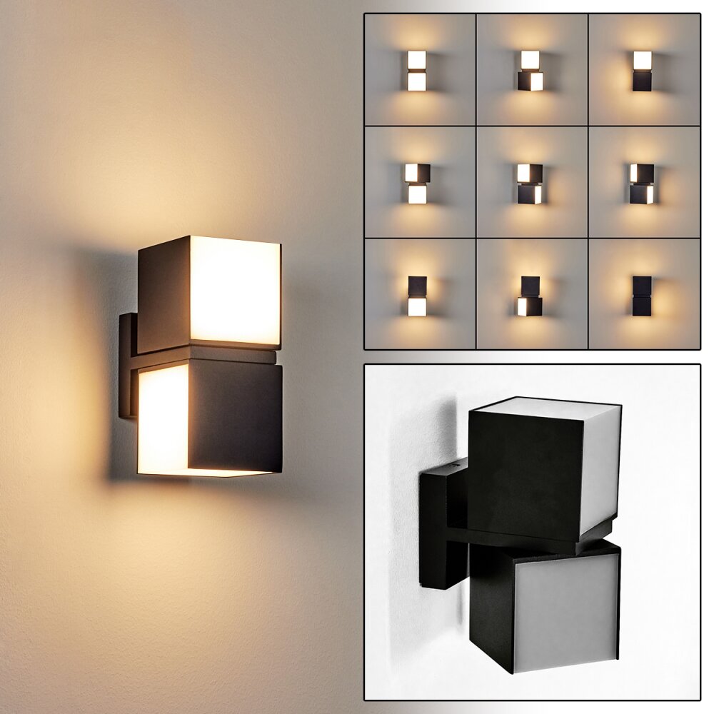 Applique murale d'extérieur Swanek LED Noir, 1 lumière main product photo