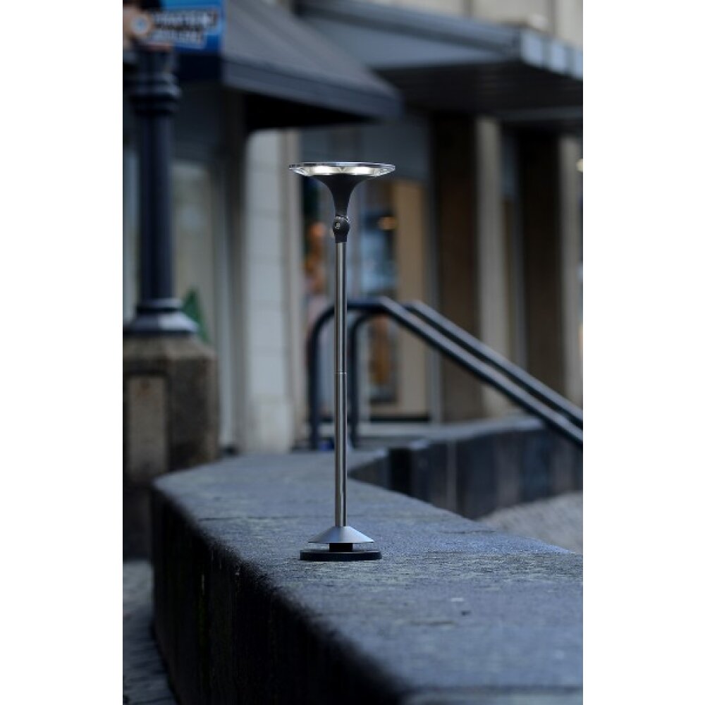 Lampadaire solaire Lutec KIWA LED Chrome, Noir, 6 lumières main product photo