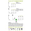 Lampadaire solaire Lutec STACK LED Gris, 3 lumières